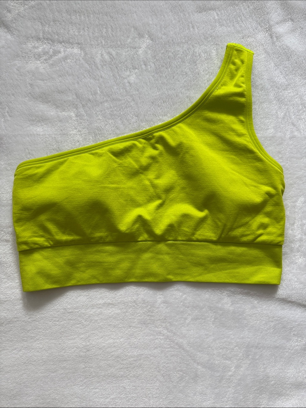 Victorias Secret Pink Active One Shoulder Lime Green Bra